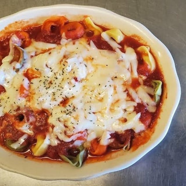 Eggplant Parmigiana Pasta.